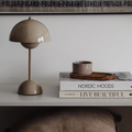 Udendørs bordlampe til terrassen, trådløs, genopladelig, dæmpbar, LED, varm hvid, 30 cm, til sidebord og altan